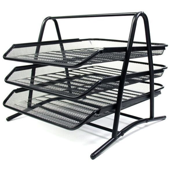 Stickn Brevbakkesæt tråd metal MESH m/3 bakker sort 13798608 7392265302108