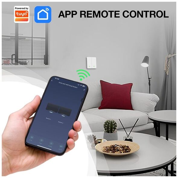Evolveo EVOLVEO WiFi Dual Switch, έξυπνη εγκατάσταση 14200951 8595683203999