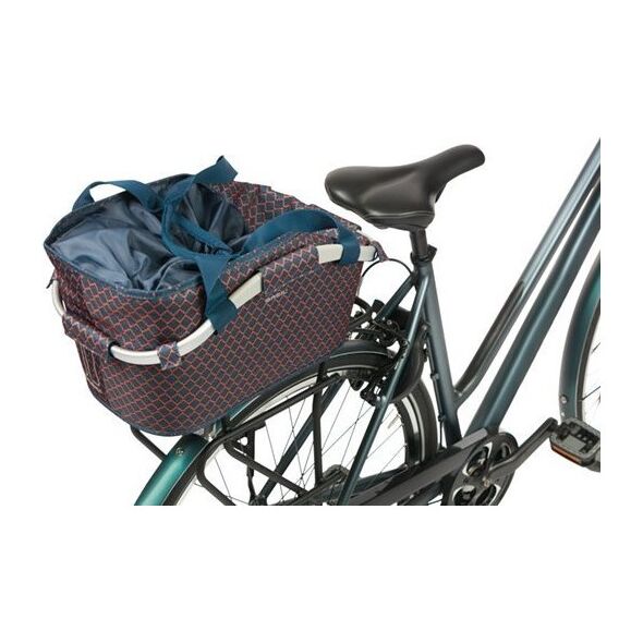 Torba na bagażnik BASIL FLAIR CARRY ALL REAR BASKET, MIK z adapterem do mocowania, 22L, Wodoodporna, Navy (NEW 2025)