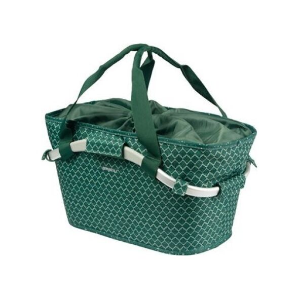 Torba na bagażnik BASIL FLAIR CARRY ALL REAR BASKET, MIK z adapterem do mocowania, 22L, Wodoodporna, Green (NEW 2025)