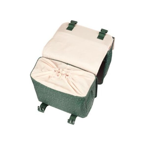 Sakwy BASIL FLAIR DOUBLE BICYCLE BAG, MIK z adapterem do mocowania, 35L, Wodoodporna, Green (NEW 2025)