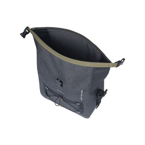 Torba na bagażnik BASIL NAVIGATOR STORM, MIK z adapterem do mocowania, 13L, Wodoodporna, Czarna (NEW 2025)