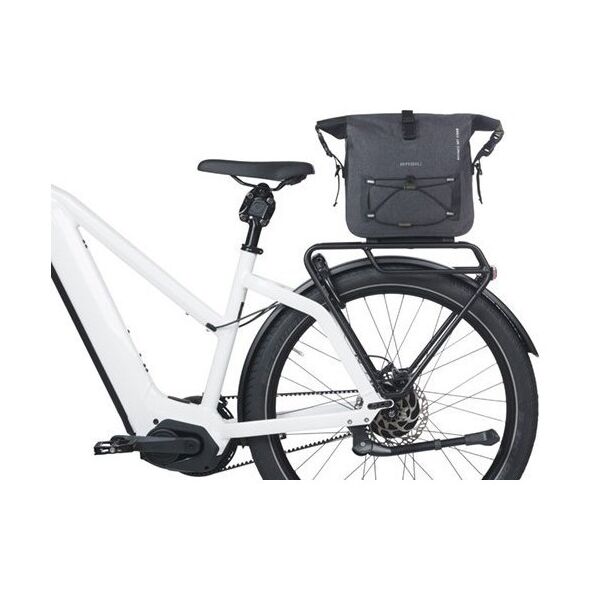Torba na bagażnik BASIL NAVIGATOR STORM, MIK z adapterem do mocowania, 13L, Wodoodporna, Czarna (NEW 2025)