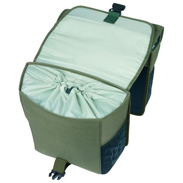 Sakwy BASIL GO DOUBLE BAG, UNIVERSAL BRIDGE, 32L, Dark Green (NEW 2025)