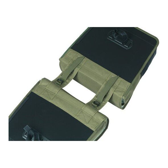 Sakwy BASIL GO DOUBLE BAG, UNIVERSAL BRIDGE, 32L, Dark Green (NEW 2025)