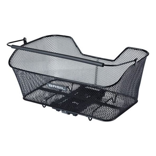 Kosz na bagażnik BASIL BASE XL REAR BASKET, MIK z adapterem do mocowania, Stalowy, Black (Eco Bottom) (NEW 2025)