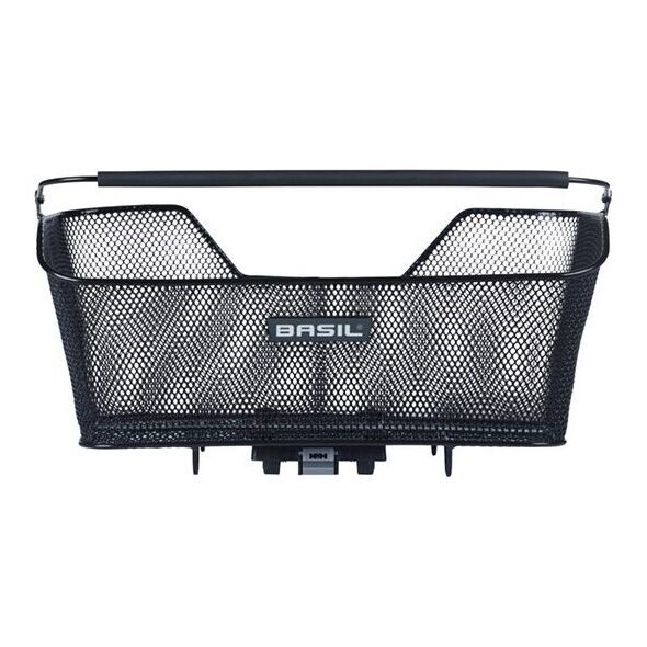 Kosz na bagażnik BASIL BASE XL REAR BASKET, MIK z adapterem do mocowania, Stalowy, Black (Eco Bottom) (NEW 2025)