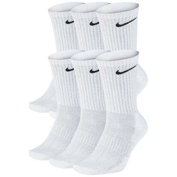 Nike Skarpety długie Everyday Cushion Crew 6PAK BIAŁE Sportowe M
