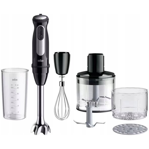 Braun MultiQuick 5 MQ55.254MBK, Immersion blender, 0.5 L, Ice crushing, 1000 W, Black, Stainless steel