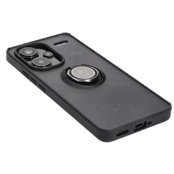 Bizon Case Hybrid Ring Xiaomi Redmi Note 13 Pro+ 5G smoky with a black frame