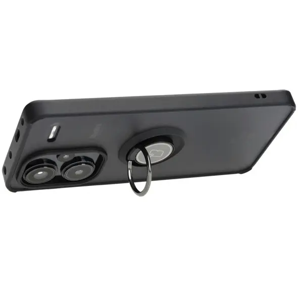Bizon Case Hybrid Ring Xiaomi Redmi Note 13 Pro+ 5G smoky with a black frame