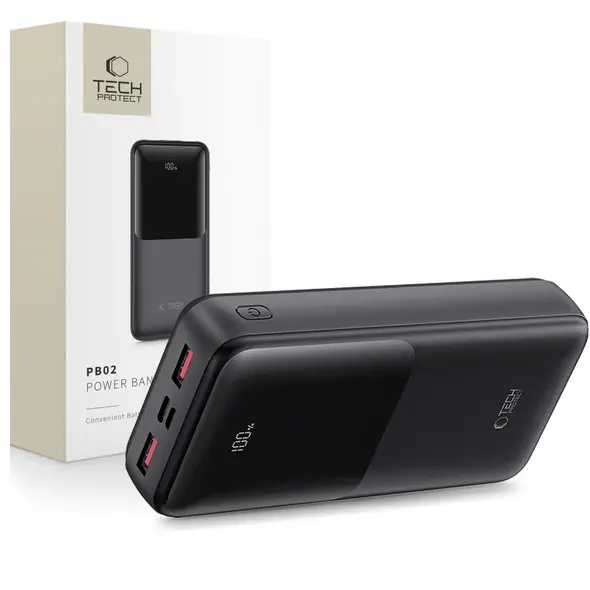 Tech-Protect PB02 Powerbank 20000mAh 22.5W Black