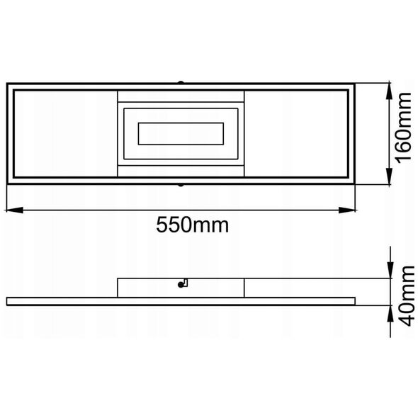 Ceiling LED lamp BRILLIANT Besson, 24 W, 3000 K, 2900 lm, 16 x 55 x 4 cm