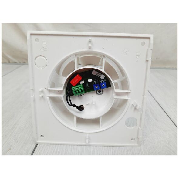 Household fan E-EXTRA EE100HT, DN100, with timer and humidity sensor