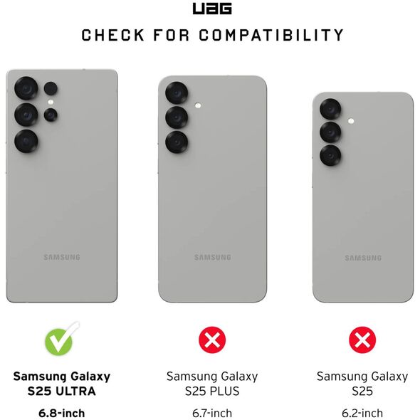 UAG Plyo Pro -  obudowa ochronna do Samsung Galaxy S25 Ultra 5G z wbudowanym modułem magnetycznym (ice/silver)
