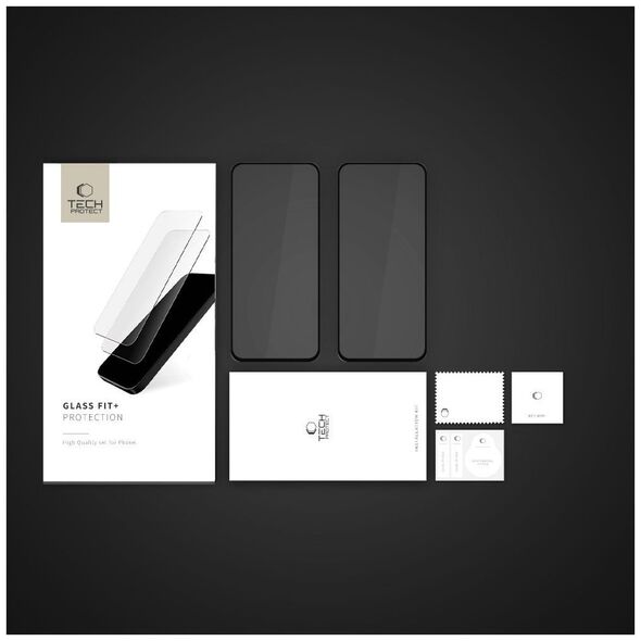 SZKŁO HARTOWANE TECH-PROTECT GLASS FIT+ 2-PACK MOTOROLA MOTO G15 / G15 POWER / G05 / E15 BLACK