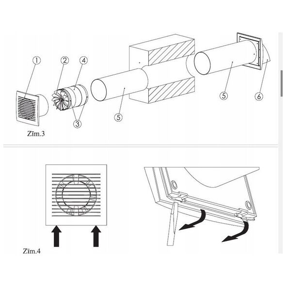 Wall-mounted recuperator E-EXTRA EER150S, DN150, with wall switch