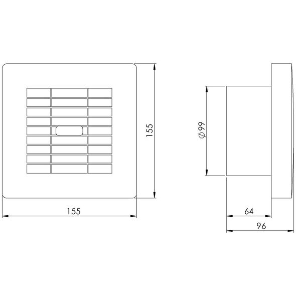 Household fan EXTRA X120, DN120