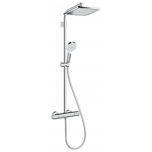 Shower system HANSGROHE CROMETTA E 240 1JET SHOWERPIPE: rain and hand shower, thermostat + gift