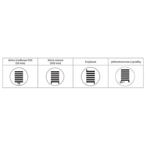 Towel dryer INVENA, 1200 x 540 mm, steel, white
