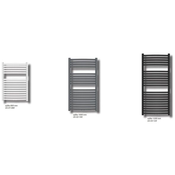 Towel dryer INVENA, 1000 x 540 mm, steel, white
