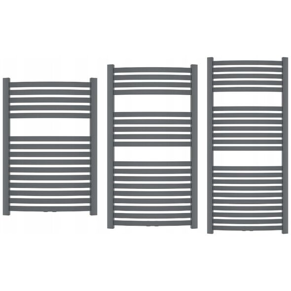 Towel dryer INVENA, 800 x 540 mm, steel, graphite color.