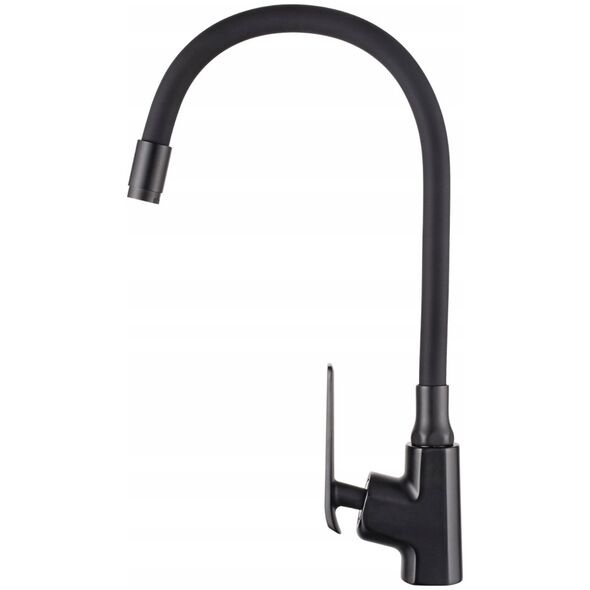 Sink mixer LIGARIA INVENA TREND, with flexible spout, black.