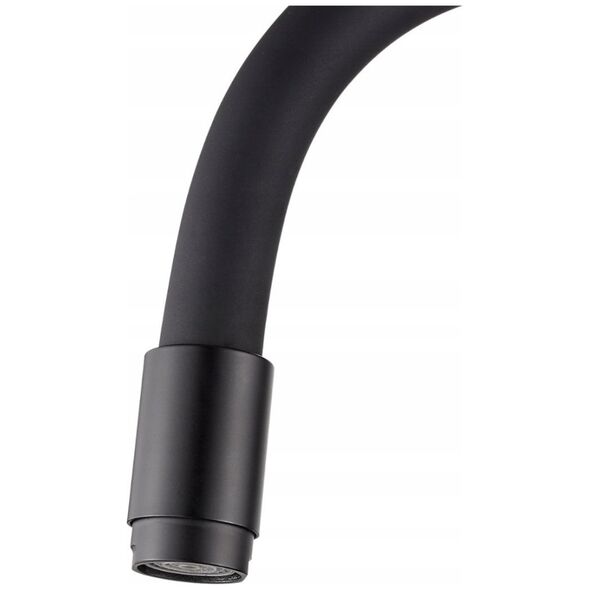 Sink mixer LIGARIA INVENA TREND, with flexible spout, black.