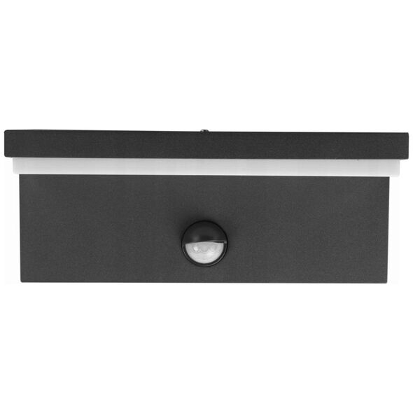 Wall LED outdoor light PHILIPS Bustan, IP44, 9W, 4000K, 1000lm, with motion sensor, anthracite color