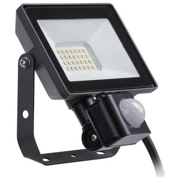 LED spotlight PHILIPS, IP65, 20W, 3000K, 1800lm, with motion sensor, black, 14x5.4x15.3 cm