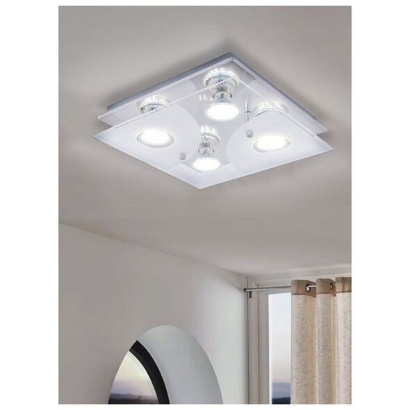 Ceiling lamp EGLO CABI, LED, 4 x 5 W, 4 x 240 lm, IP20, GU10, 25x25 cm