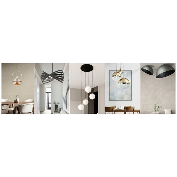 Hanging lamp GLOBO FLORENTINA, 4xE27, 40W, 230V, metal, black, 12.5x102x150cm