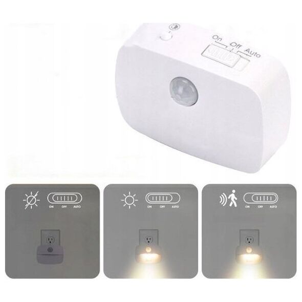 Lampka LED nocna sieciowa LED | czujnik ruchu | 230V