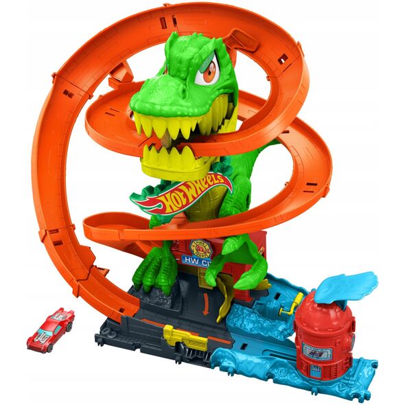 Mattel HW rinkinys „Dinozauras gaisrinėje“ (JBM73)