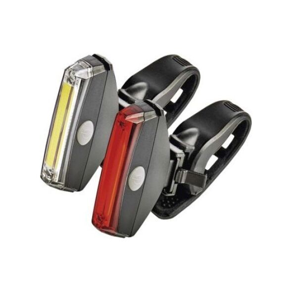 Lampa Rowerowa Led Cob, Komplet Przód + Tył, 22 Lm 2X Cr2033 Emos Emos