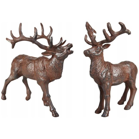 DECOR DEER CAST IRON MIX16.9X13X23.4CM