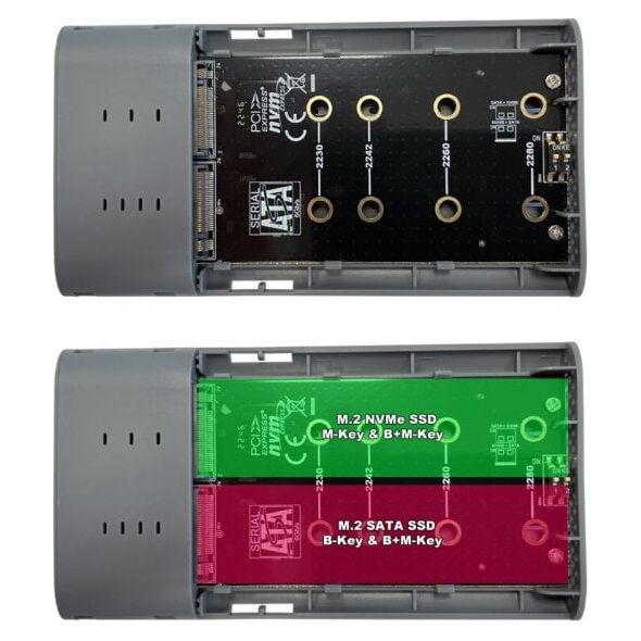 Θήκη σκληρού δίσκου LC-Power LC-Power LC-DOCK-C-M2 Θήκη SSD Anthracite M.2 14094416 4260070129278