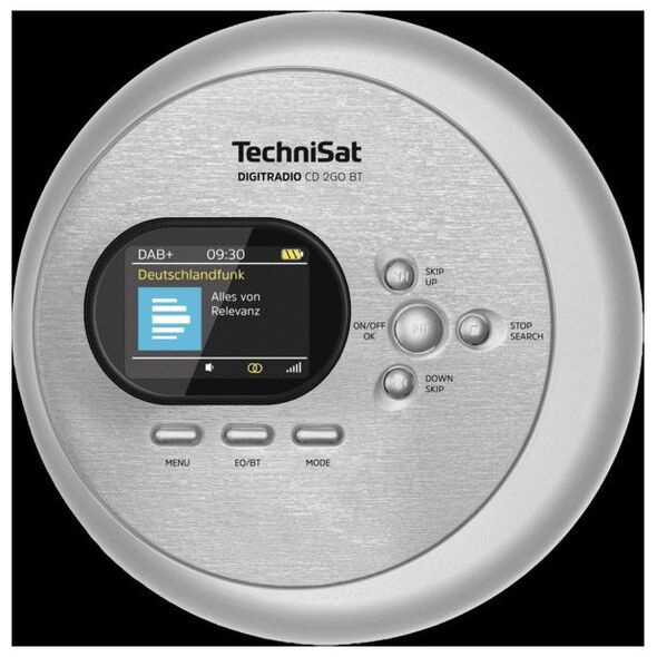 Radio TechniSat TechniSat Digitradio CD 2GO BT tragbarer CD-Player ασημί 14129199 4019588139701