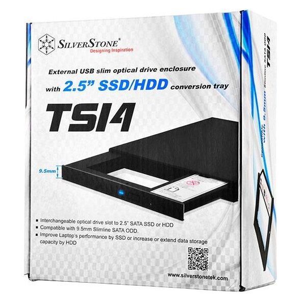 Προσαρμογέας SilverStone Silverstone για SSD 2,5 ιντσών ή σκληρό δίσκο 9,5 mm 6481046 4710007222669