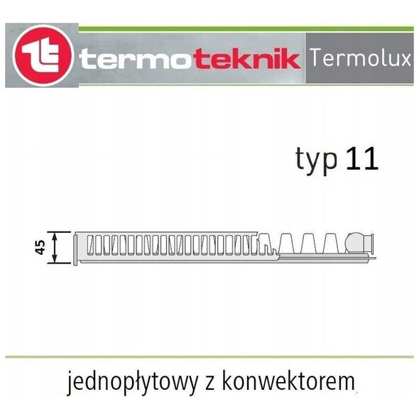 Termo Teknik GRZEJNIK TERMO TEKNIK ZAS.DOL. // GR-TT-V-11/60/140