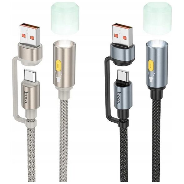 HOCO kabel USB A / Typ C do LED light UA38C złoty