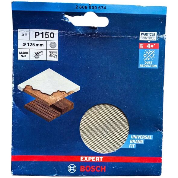 Bosch Bosch Expert M480 mesh sanding sheet O 125mm, K150 (5 pieces)