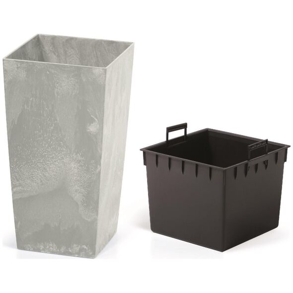 Prosperplast Doniczka z wkładem Urbi Square Effect DURS140E beton