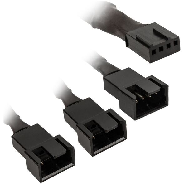 Kolink Kolink 1-3 PWM Lüfter Splitterkabel - 35 cm, geflochten, μαύρο 13336502 5999094005280