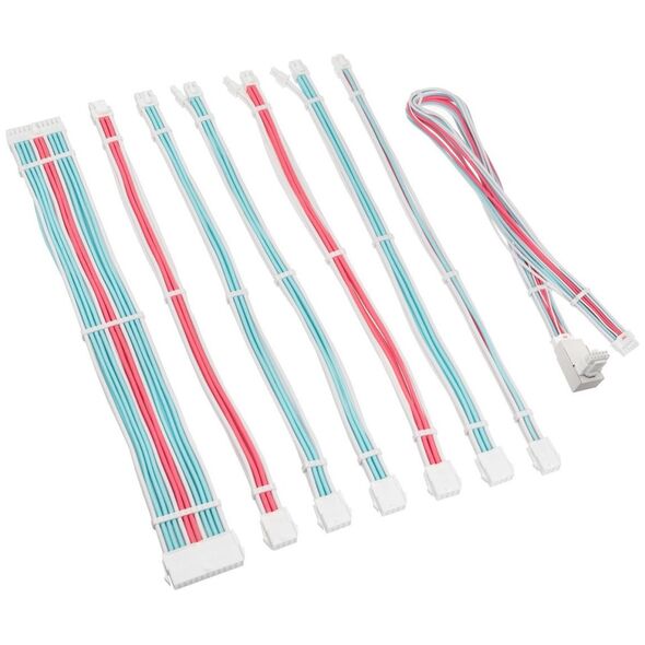 Kolink Kolink Core Pro Braided Cable Extension Kit 12V-2x6 Type 1 - Brilliant White/Neon Blue/Pure Pink 13338818 5999094005754