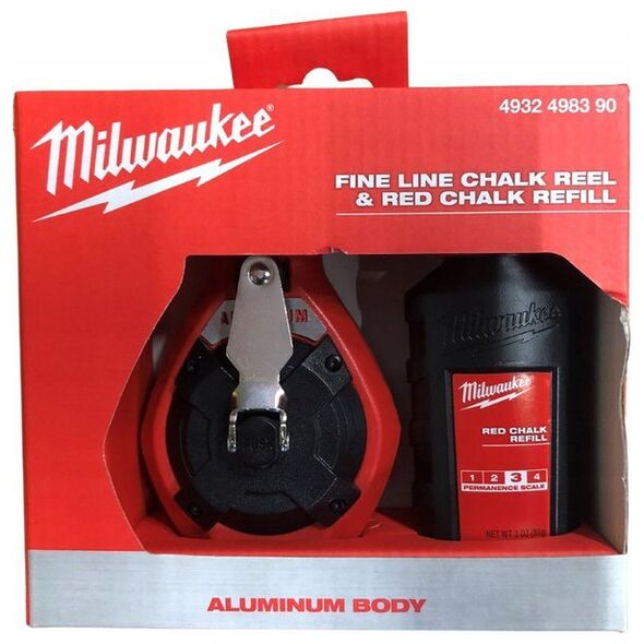 Sznurek traserski cienki + kreda czerwona Milwaukee 4932498390