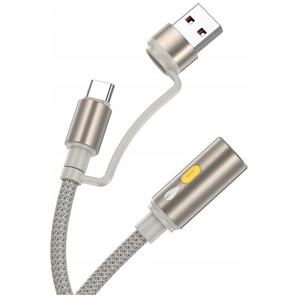 HOCO kabel USB A / Typ C do zapalniczka samochodowa UA38B 0,3 m złoty