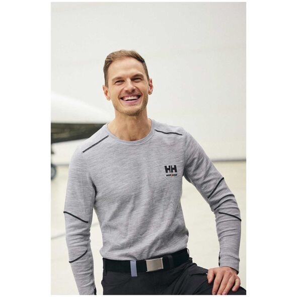 Helly Hansen Undershirt HELLY HANSEN Lifa Merino Crewneck, gray S
