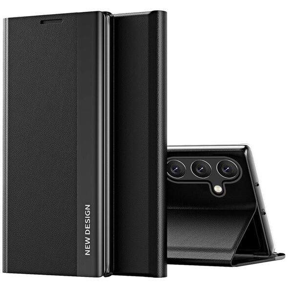 Sleep Case Pro etui do Samsung Galaxy S25 z klapką i podstawką - czarne