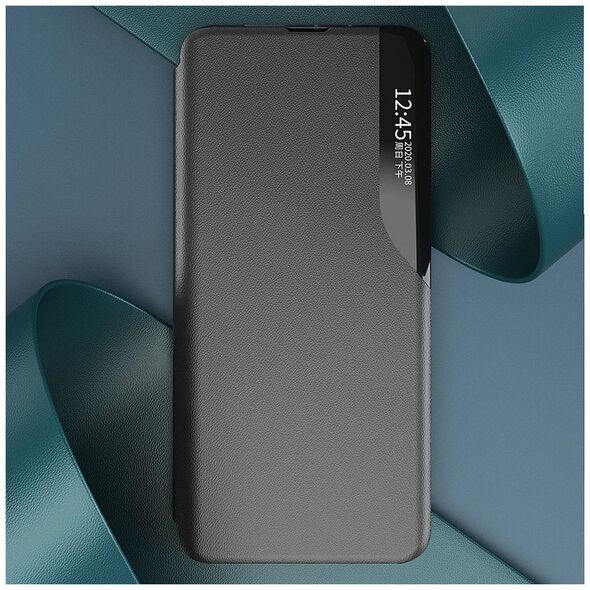 Eco Leather View Case etui do Samsung Galaxy S24 FE z klapką i podstawką - czarne